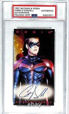 CHRIS O'DONNELL Signed Auto 1997 Skybox Batman & Robin Card PSA/DNA Slabbed