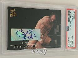 CM Punk 2007 Topps Action WWE Rookie Autograph PSA/DNA Slabbed RC AEW