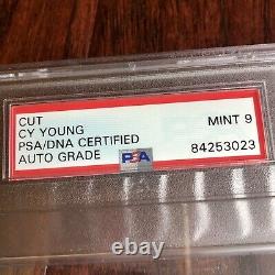 CY YOUNG PSA/DNA Slab Mint 9 Autograph Encapsulated Card Signed Baseball