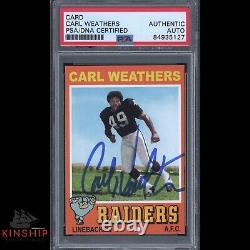 Carl Weathers signed Raiders Custom Trading Card PSA DNA Slabbed Auto C1378