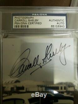 Carroll shelby signed PSA/DNA Slabbed Gt350 Photo