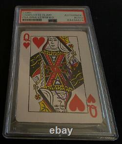 Charlotte Flair Signed Auto Slabbed Queen Of Hearts Playing Card WWE PSA DNA