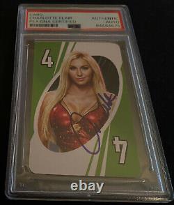 Charlotte Flair Signed Autograph Slabbed Uno Card WWE PSA DNA