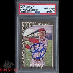 Chase Utley signed Topps 2015 Gypsy Queen Card PSA DNA Slabbed Auto HOF C1221