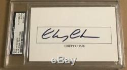 Chevy Chase Signed Autograph 3X5 slabbed PSA /DNA