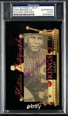 Chief Bender Signed Auto Autograph 2017 Ha Kings Psa/dna Slabbed