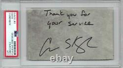 Chris Kyle signed 3x5 cut PSA DNA Slabbed Auto Rare Inscribed Sniper d. 2013 C419