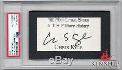 Chris Kyle signed cut PSA DNA Slabbed Auto American Sniper d. 2013 Rare C418