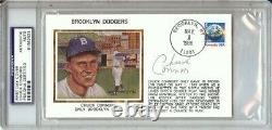 Chuck Connors Signed Autographed First Day Cover Cachet Dodgers PSA/DNA Slabbed