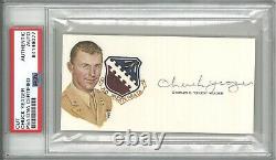Chuck Yeager Signed Cut Signature Psa Dna Slabbed 84146077