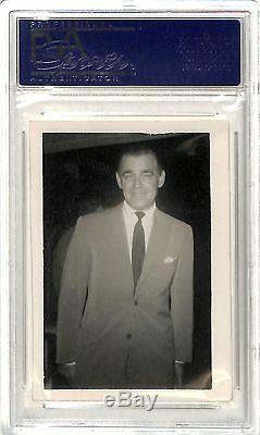 Clark Gable Gone with the Wind Authentic Signed 2.5X3.5 Photo PSA/DNA Slabbed