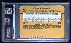 Craig Biggio 1989 Donruss #561 Rookie Rc Signed Auto Psa/dna Slab Houston Astros