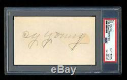 Cy Young Signed Cut Psa/dna Slabbed Autographed Hof