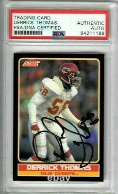 DERRICK THOMAS 1990 SCORE Young Superstars AUTO SIGNED PSA/DNA SLABBED CHIEFS
