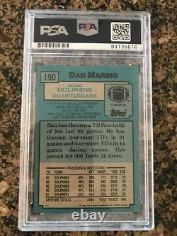 Dan Marino 1988 Topps Signed Card Slabbed PSA DNA Auto Dolphins HOF