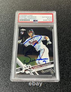 Dansby Swanson Signed Auto 2017 Topps Chrome Rookie Card #8 Psa/Dna Slab Braves