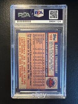 Darryl Strawberry Signed 1984 Topps Rookie RC Card #182 83 NL ROY PSA/DNA Slab