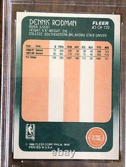 Dennis Rodman Signed 1988 Fleer #43 Rookie Card RC Autograph PSA/DNA Slabbed