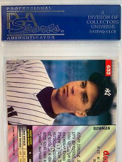 Derek Jeter NY Yankees Signed 1994 Bowman Rookie Card #633 AUTO PSA/DNA Slabbed
