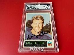 Dick LeBeau HOF 1965 Philadelphia Rookie Card Signed Auto PSA/DNA Slabbed