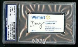 Doug McMillon signed autograph Walmart President & CEO Business Card PSA Slab
