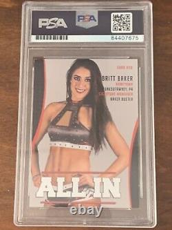 Dr Britt Baker DMD 2018 All In #28 Rookie Autographed PSA/DNA Slab Signed AEW RC