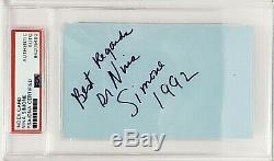Dr. NINA SIMONE Jazz Legend Signed Autographed Index Card PSA/DNA SLABBED