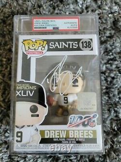 Drew Brees Signed Auto Encapsulated Funko Pop PSA/DNA Slabbed Saints SB MVP