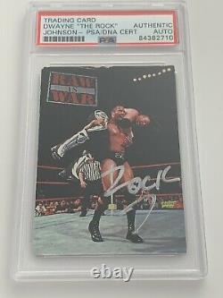 Dwayne The Rock Johnson 1998 WWF Superstarz Rookie Autograph WWE PSA/DNA Slab RC
