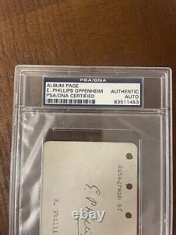 E. Phillips Oppenheim- Signed Auto Album Page Psa/dna Slabbed & Certified