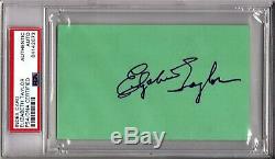 ELIZABETH TAYLOR 1976 Signed Autographed 3x5 Index Card PSA/DNA SLABBED