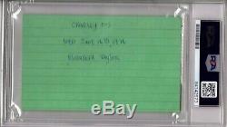 ELIZABETH TAYLOR 1976 Signed Autographed 3x5 Index Card PSA/DNA SLABBED