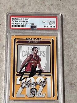 EVAN MOBLEY Signed Hoops Class Of 2021 Rookie Card PSA / DNA Slab Autograph RC