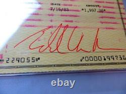 Eddie Van Halen Signed Autographed Personal Check 1983 July 7th PSA/DNA Slabbed
