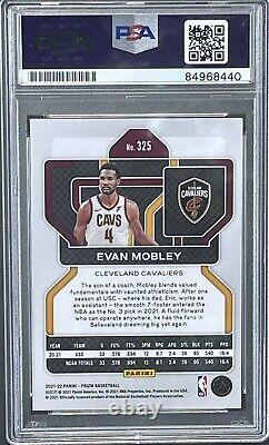 Evan Mobley Signed Auto Prizm Rc Rookie Card Psa/Dna Slab Cleveland Cavaliers