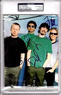 FOO FIGHTERS Band Dave Grohl +3 Signed Autographed Photo PSA/DNA SLABBED