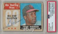 FRANK ROBINSON Signed 1968 Topps #373 BALTIMORE ORIOLES PSA/DNA Certified