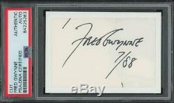 FRED GWYNNE autograph cut (The Munsters signed) PSA/DNA certified/slabbed