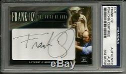 Frank Oz STAR WARS VOICE OF YODA Signed Custom CARD #'d 1/1 PSA/DNA Slabbed