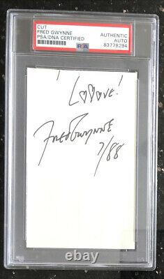 Fred Gwynne Herman Munster Signed Cut Slab Autographed PSA/DNA Authentic