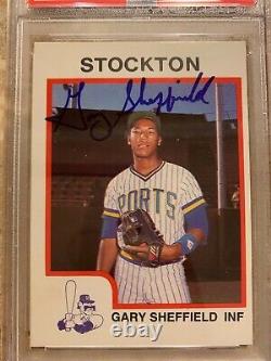 Gary Sheffield Autographed 1987 Pro Cards Rookie Graph PSA Certified Slabbed