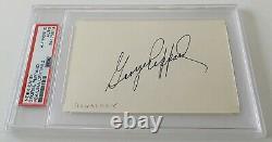 George Peppard Signed Autographed 3x5 Card PSA DNA Slabbed The A-Team