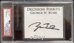 George W Bush Signed Bookplate PSA/DNA Autograph President Slab Decision Points