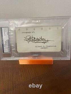 Gilbert K. Chesterton Signed Auto Album Page Psa/dna Slabbed & Certified