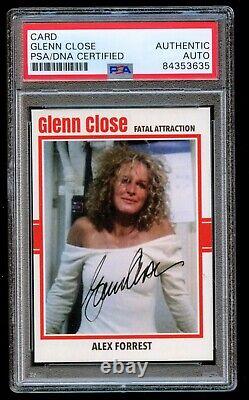 Glenn Close signed autograph as Alex Forrest in Fatal Attraction Card PSA Slab