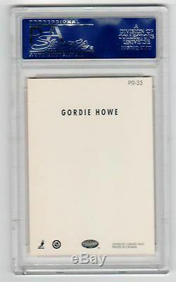 Gordie Howe signed 1993 Parkhurst 1951 Reprint Rookie Card PSA/DNA Slab