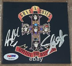 Guns-n-roses Slash Steven Adler Signed Appetite For Destruction CD Psa/dna Slab