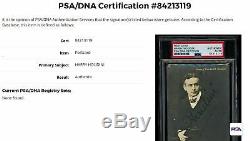 HARRY HOUDINI PSA/DNA LOA Hand Signed Post Card Photo Slabbed Autograph