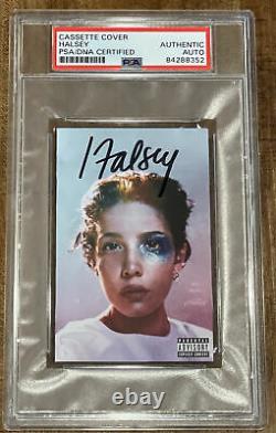 Halsey Signed Autographed Manic Cassette Cover Psa/dna Authentic Slabbed