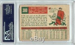 Hank Aaron 1959 Topps Vintage Signed Autographed Card PSA/DNA Slabbed #380